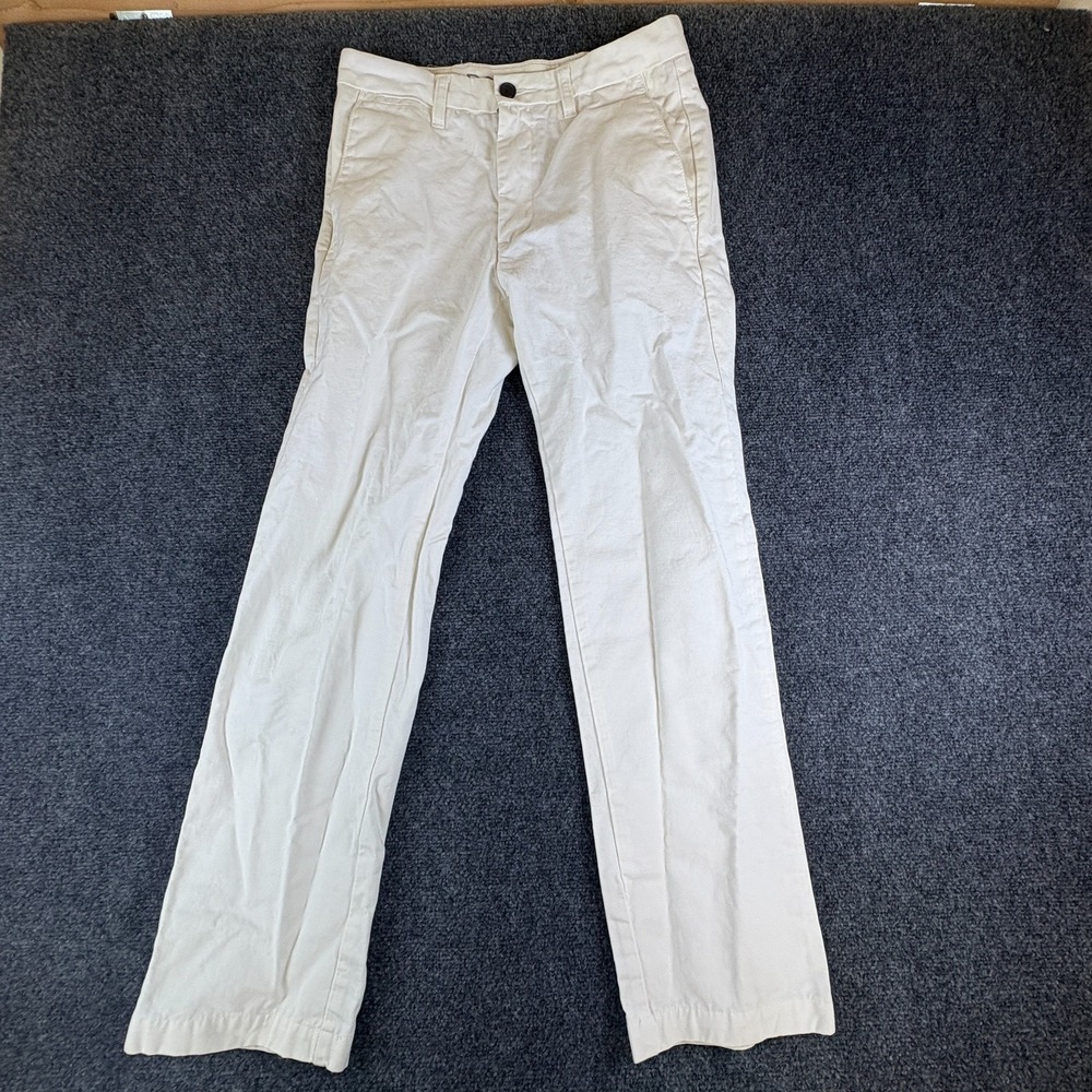 Dockers All Hail Khaki Pants Mens 28x29 Beige Cotton Flat Front Straight Leg